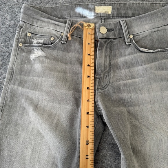 Mother “The Looker” Skinny Jeans Holy Smokes Grey Distressed Size 26 - Picture 11 of 16